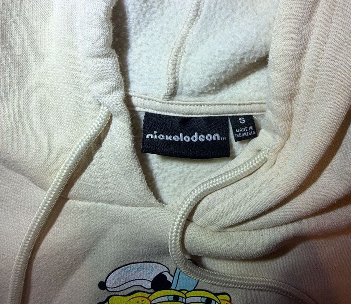 Nickelodeon SpongeBob SquarePants Unisex Cream Teen Small Hoodie 3