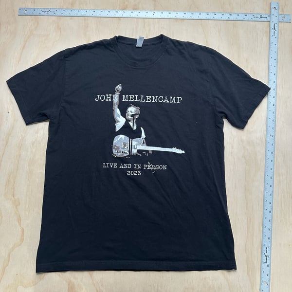 Next John Mellencamp Live And In Person 2023 Tour T-Shirt XL Black