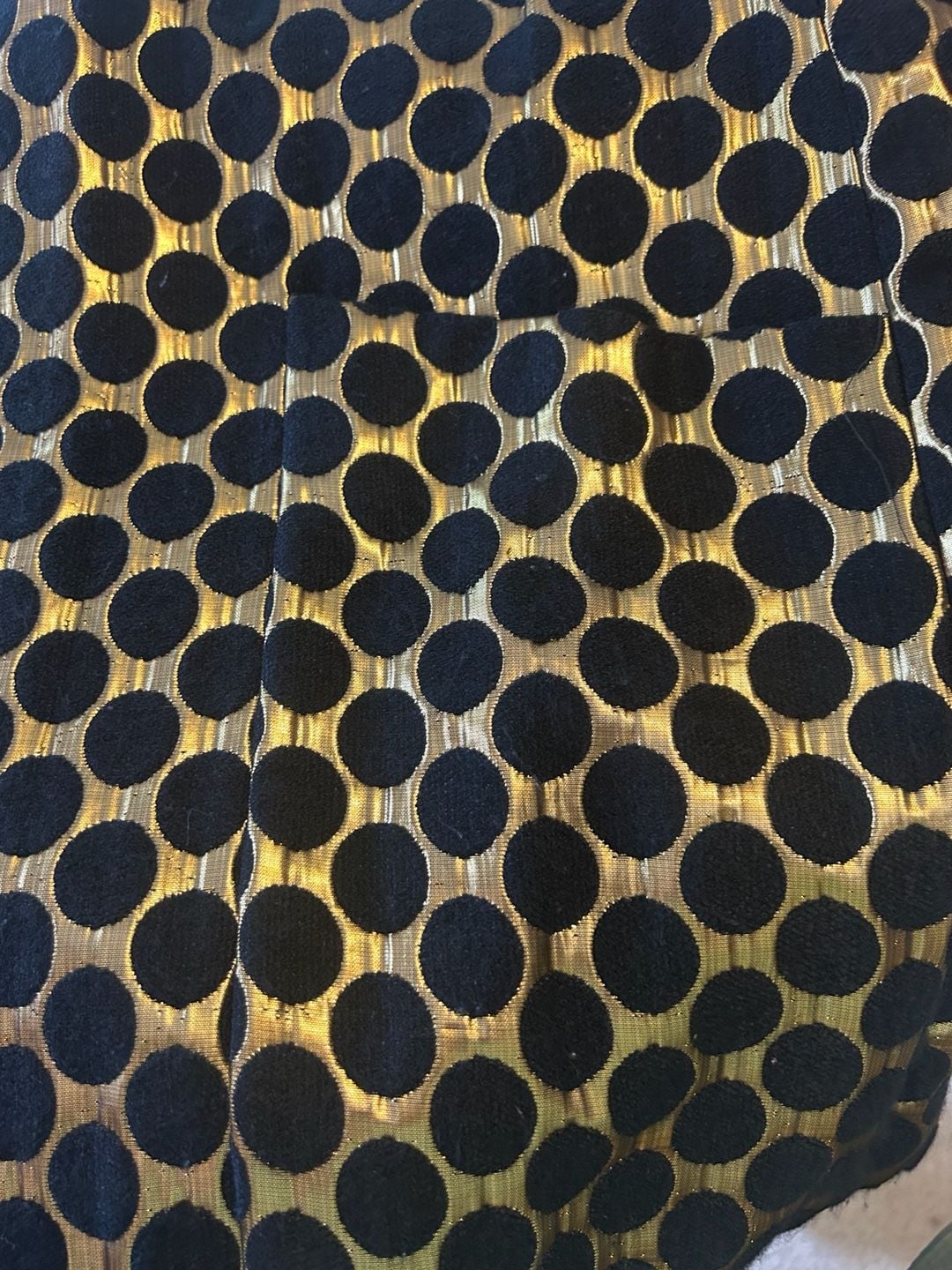 Black Label by Chico's Black Gold Polka Dot Evening Coat Size 2 5