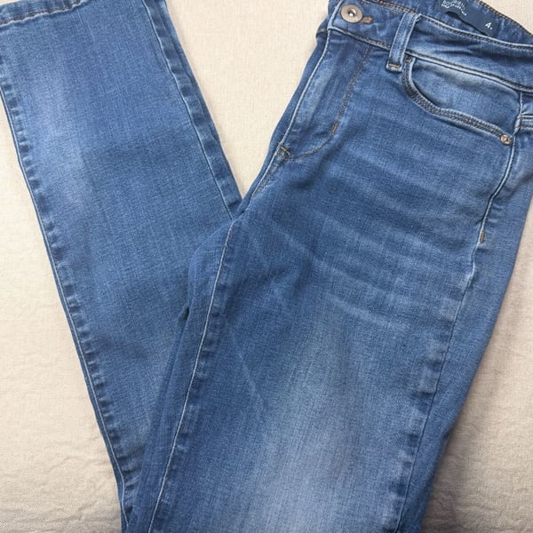 J.Jill Denim Boyfriend Straight-Leg Ankle Size 4R Blue Jeans