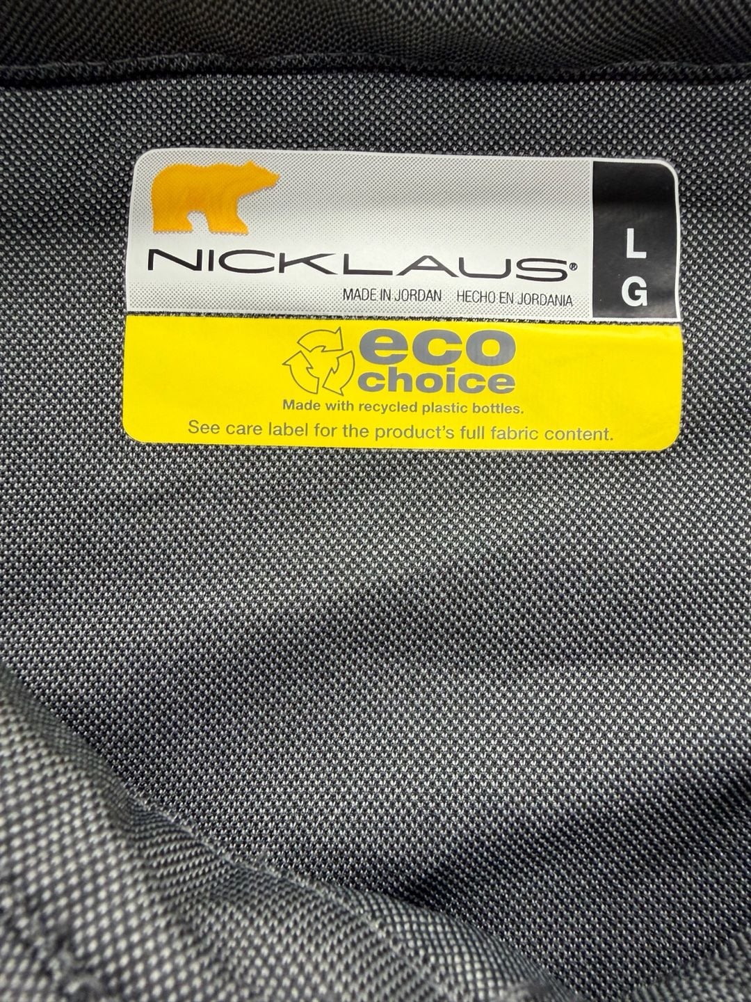 Nicklaus Golf Polo Shirt Size L Gray Palm Trees Eco Choice 3