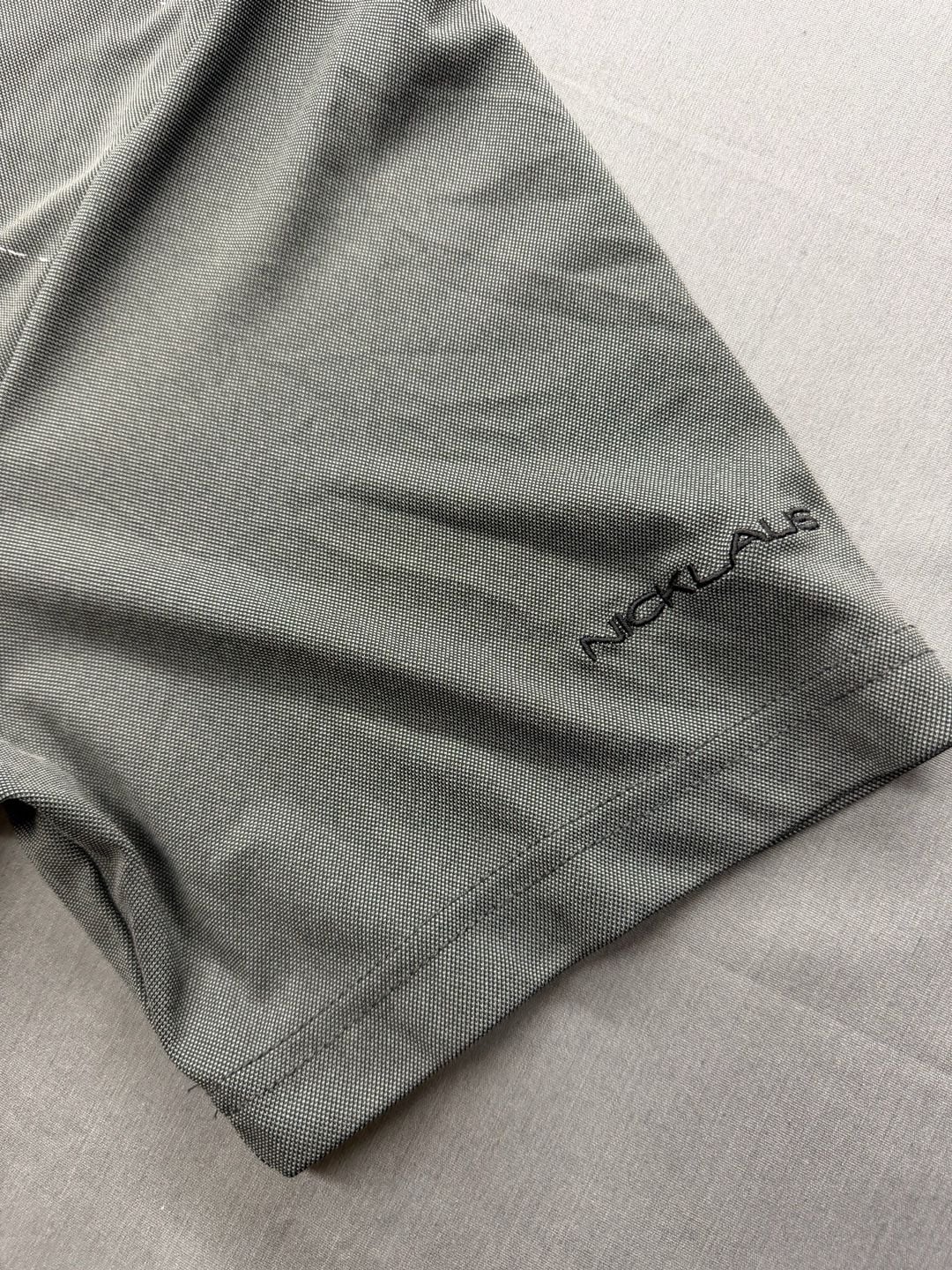 Nicklaus Golf Polo Shirt Size L Gray Palm Trees Eco Choice 4