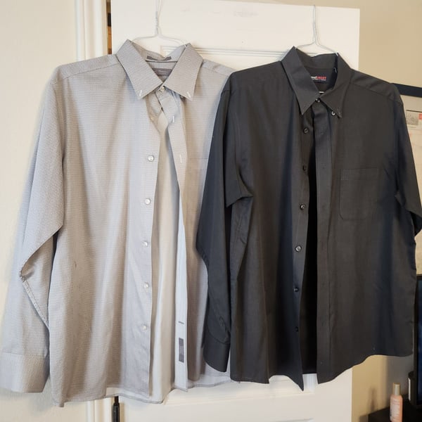 Bundle 2 Men's button up Size L Long Sleeve