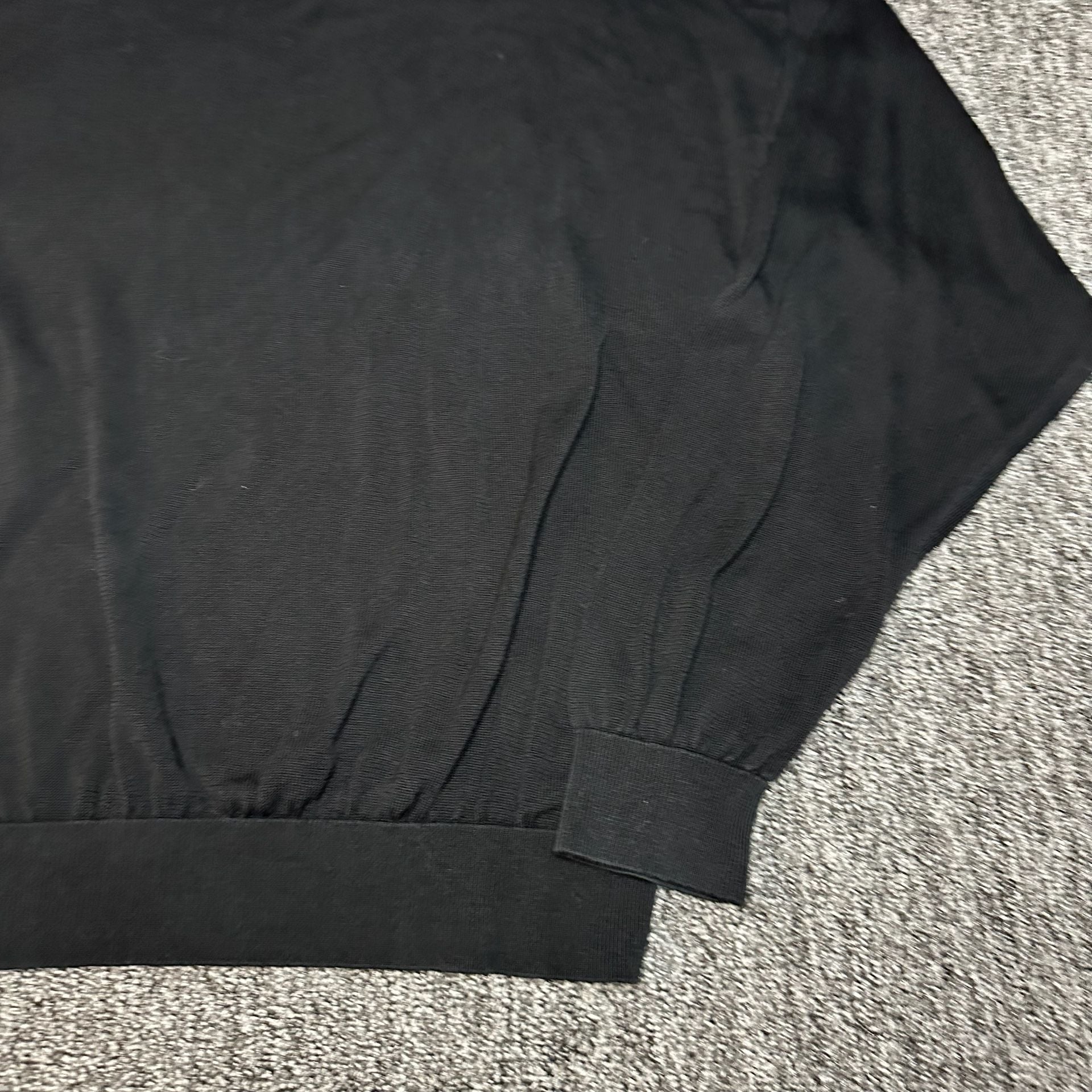 Pronto Uomo Black Mock Neck Pullover Sweater XL Silk Cotton Blend 7