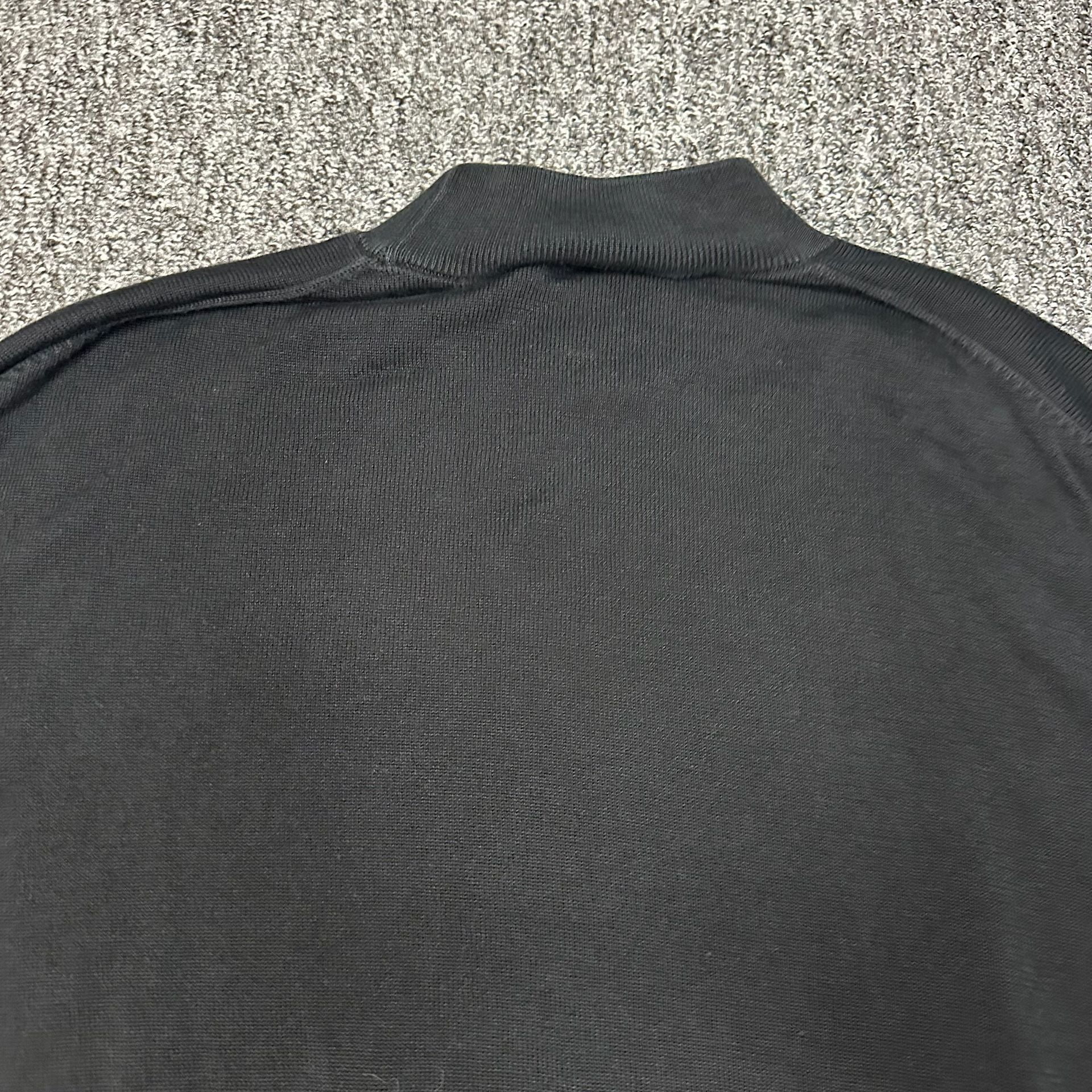 Pronto Uomo Black Mock Neck Pullover Sweater XL Silk Cotton Blend 14