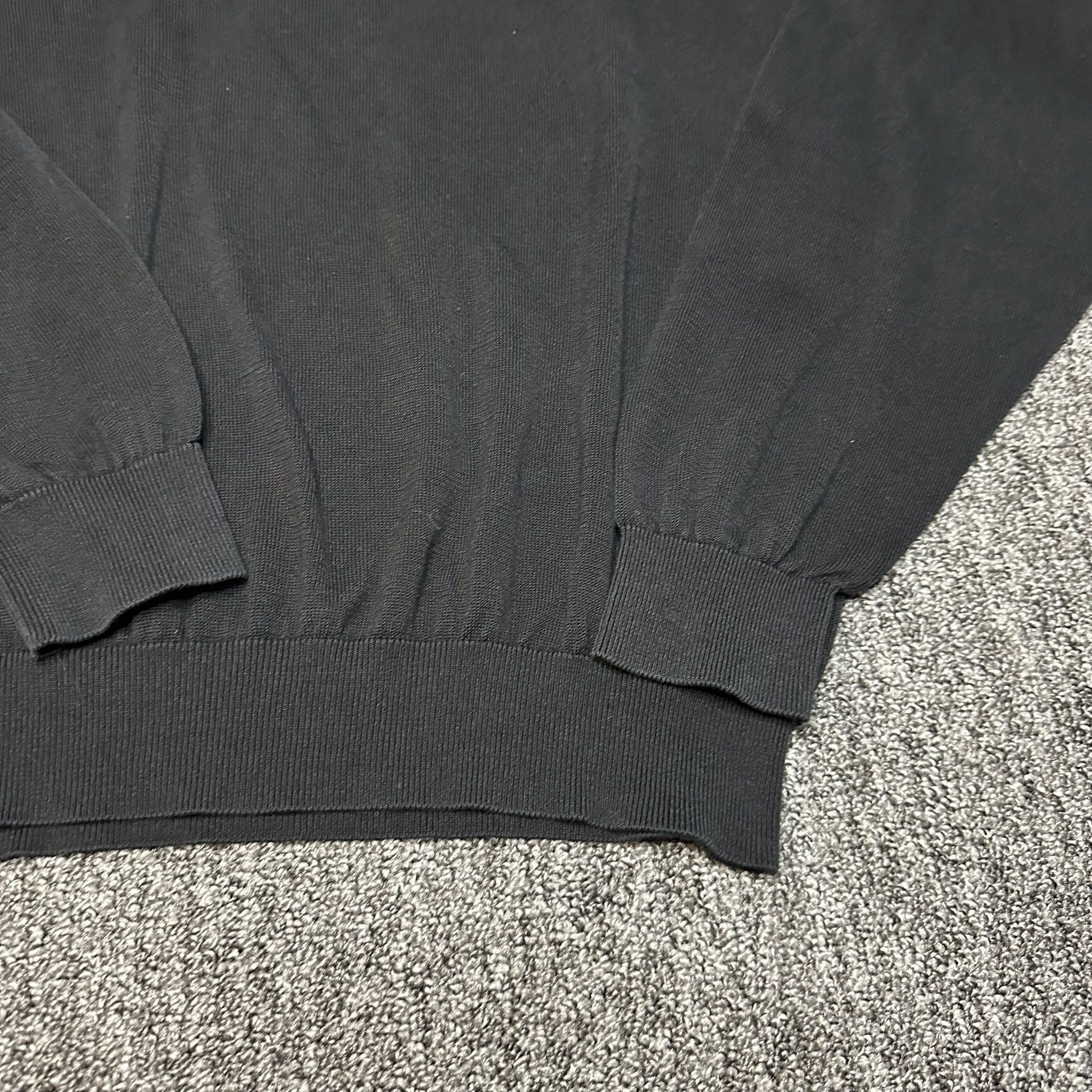 Pronto Uomo Black Mock Neck Pullover Sweater XL Silk Cotton Blend 16