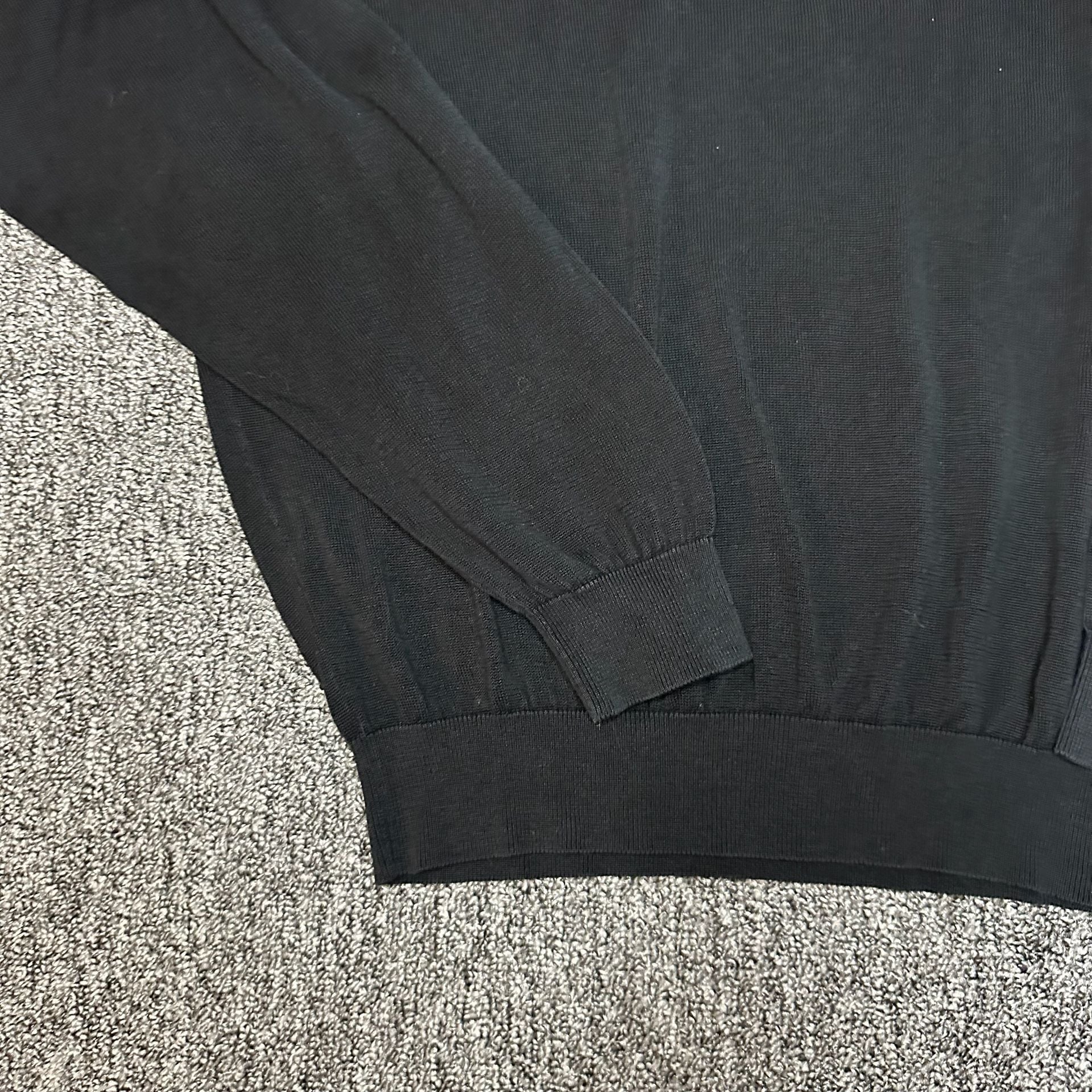 Pronto Uomo Black Mock Neck Pullover Sweater XL Silk Cotton Blend 17