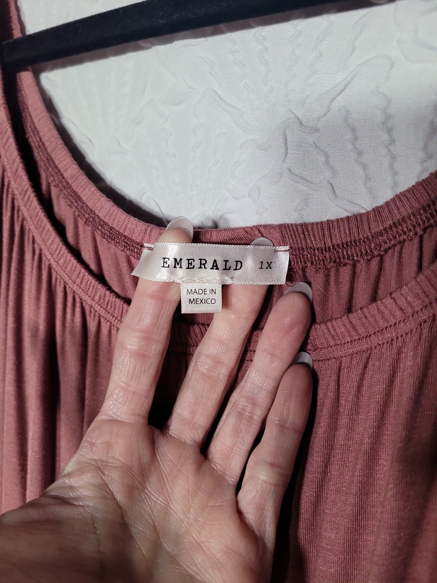 Emerald Dress Size 1X Pink Short Sleeve Maxi Casual Dress 3