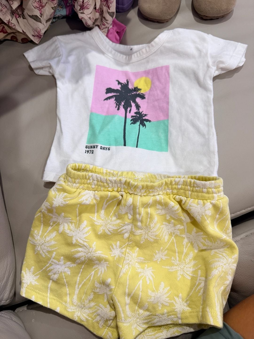 Grayson Mini Palm Tree Print T-Shirt And Shorts Set 3-6m 1