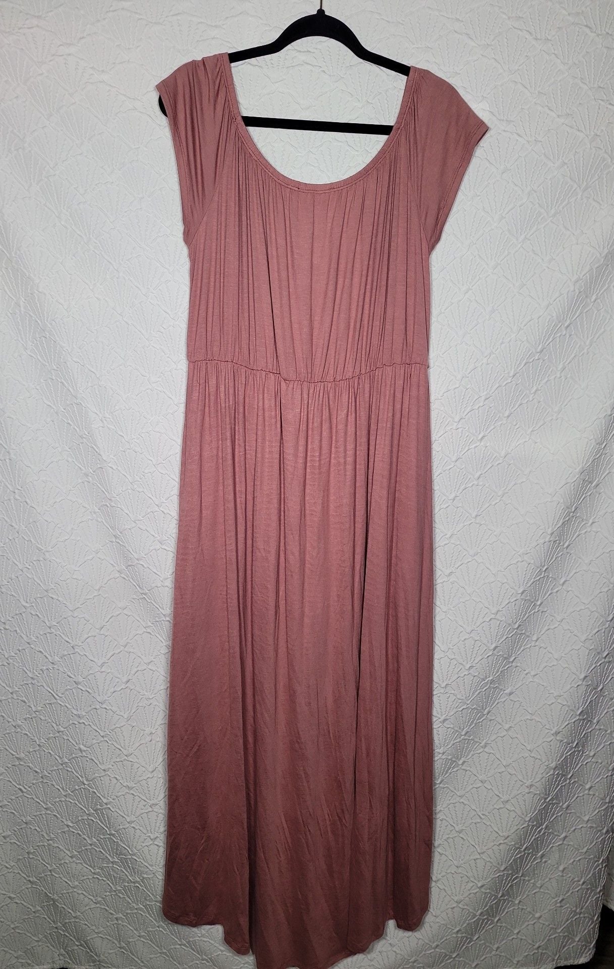 Emerald Dress Size 1X Pink Short Sleeve Maxi Casual Dress 6