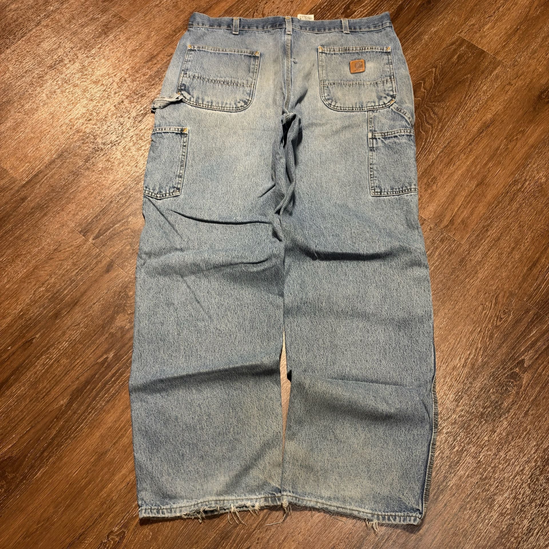 Carhartt Vintage Thrashed Faded Carpenter Jeans 38x32 Loose Original Baggy Fit 2