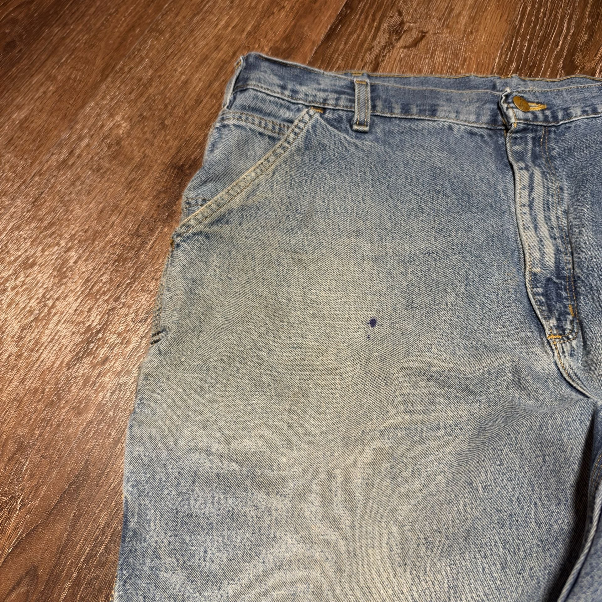 Carhartt Vintage Thrashed Faded Carpenter Jeans 38x32 Loose Original Baggy Fit 5