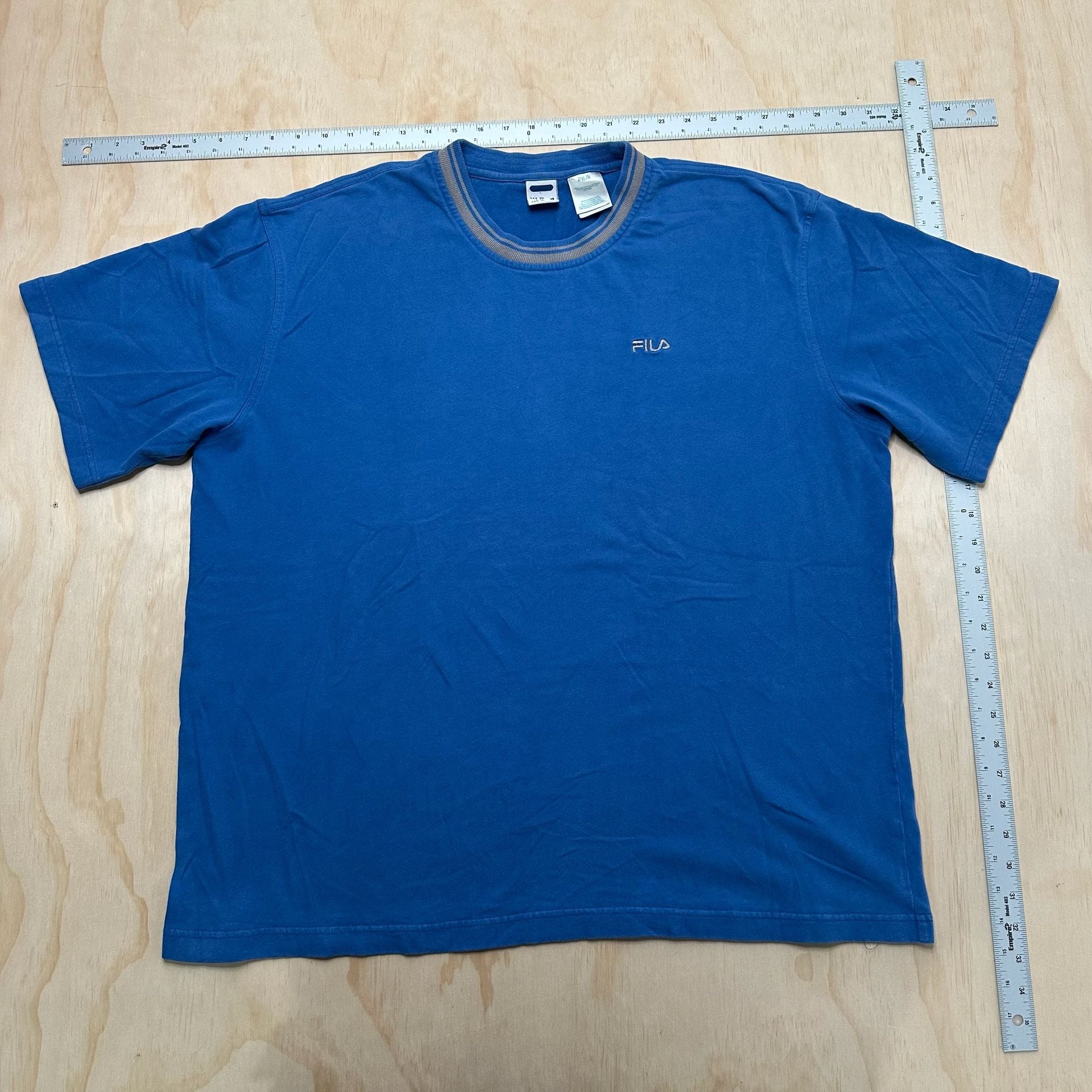 Fila Blue Crew Neck T-Shirt XXL 2
