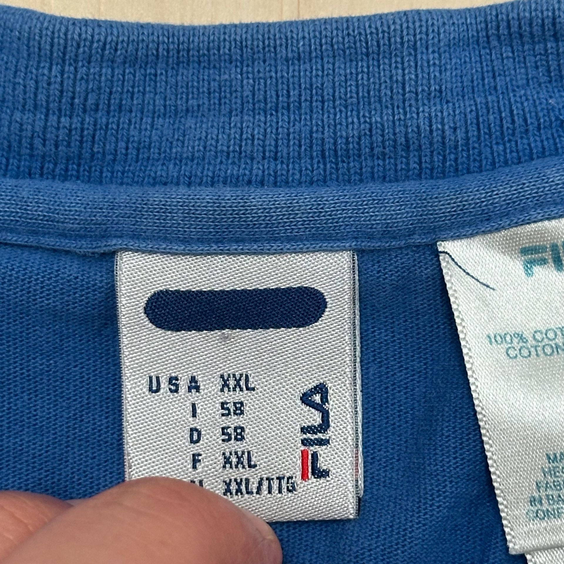 Fila Blue Crew Neck T-Shirt XXL 3