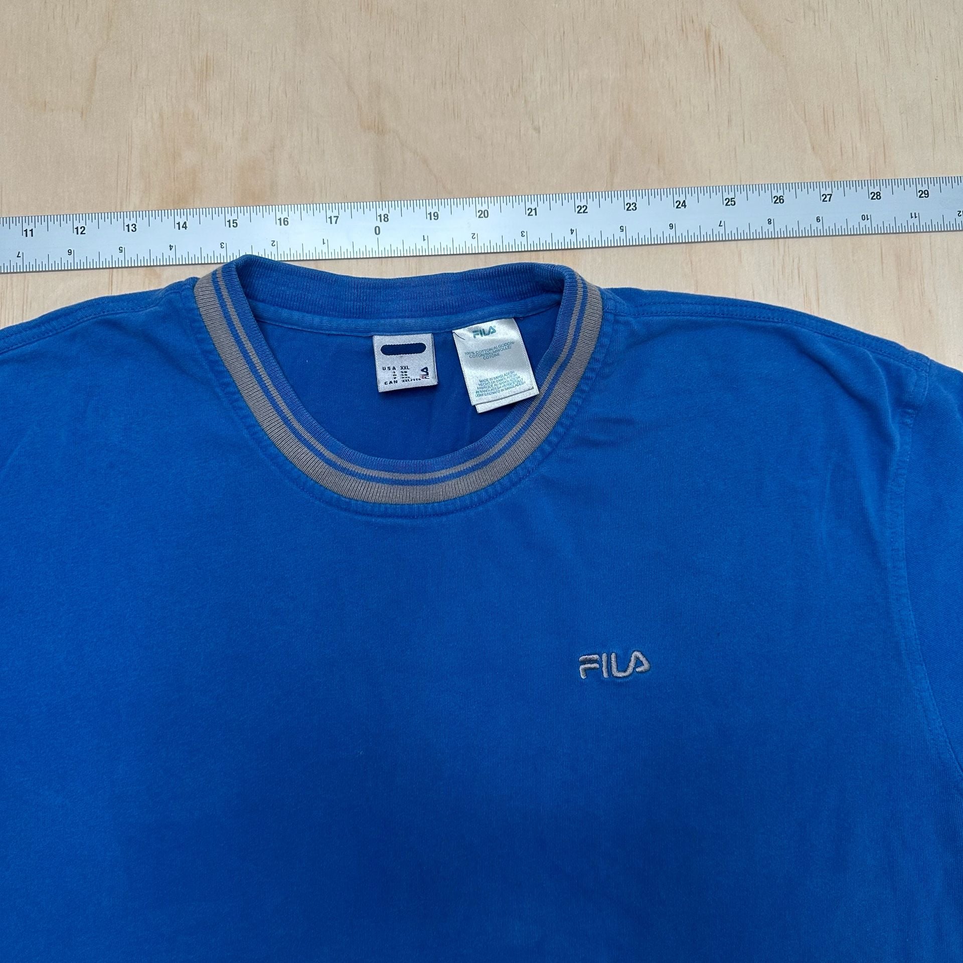 Fila Blue Crew Neck T-Shirt XXL 4