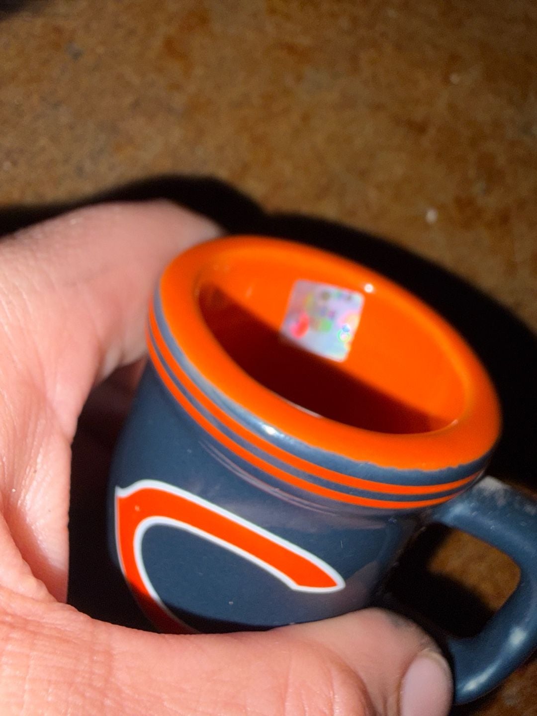 Boelter Brands Chicago Bears 14oz Relief Mug Blue Orange 3