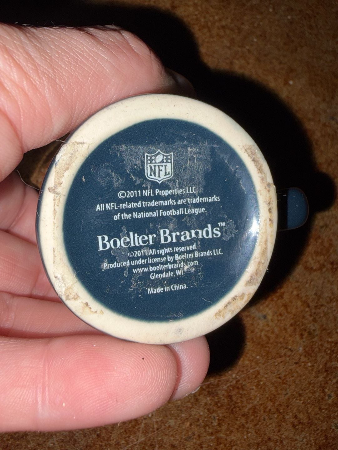 Boelter Brands Chicago Bears 14oz Relief Mug Blue Orange 4