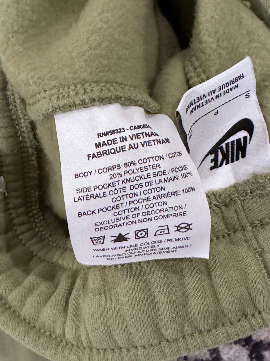 Nike Sportswear Club Fleece Alligator Green Joggers Size S 6