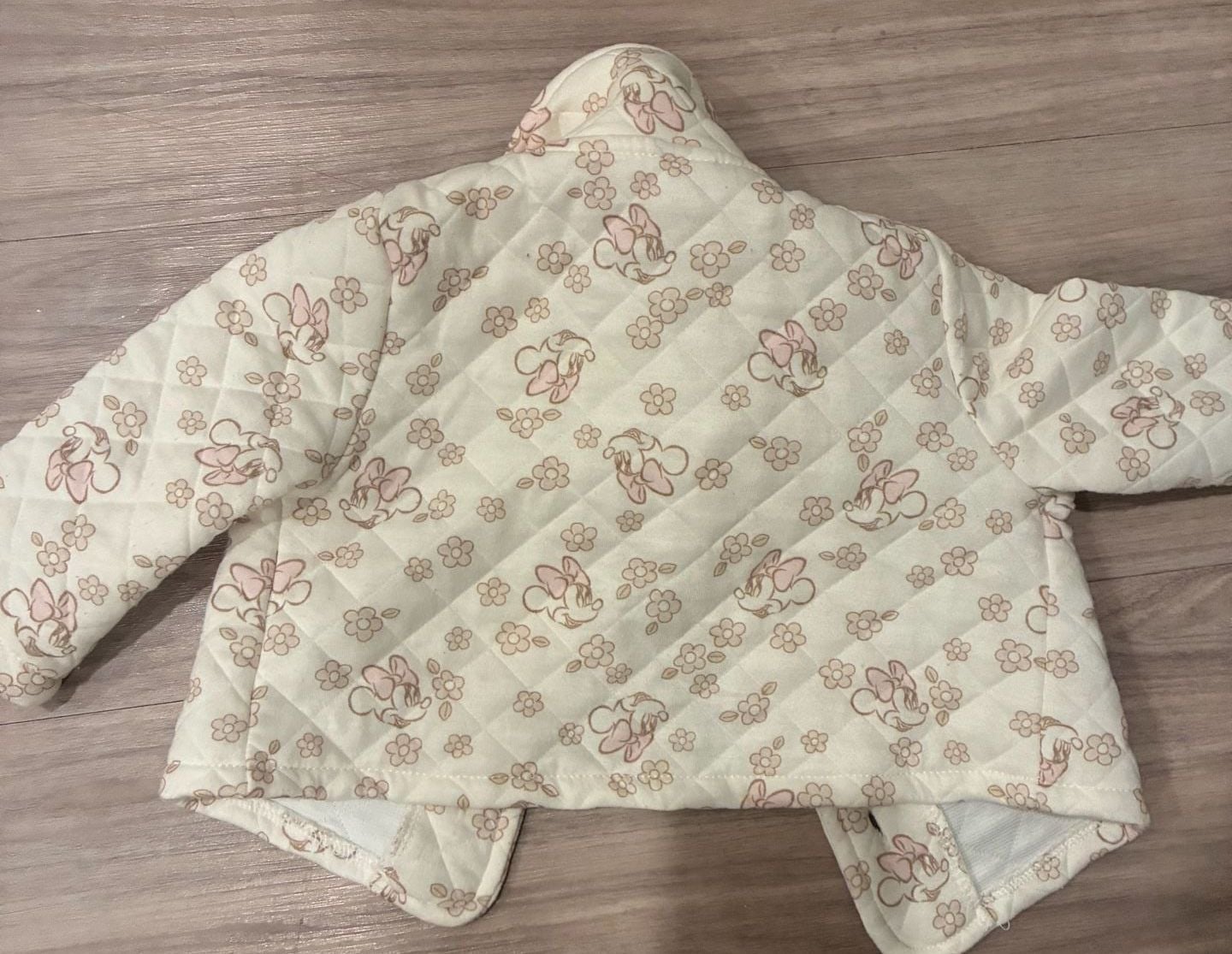 Disney Baby Minnie Mouse Quilted Jacket Size 6-9M Floral 2