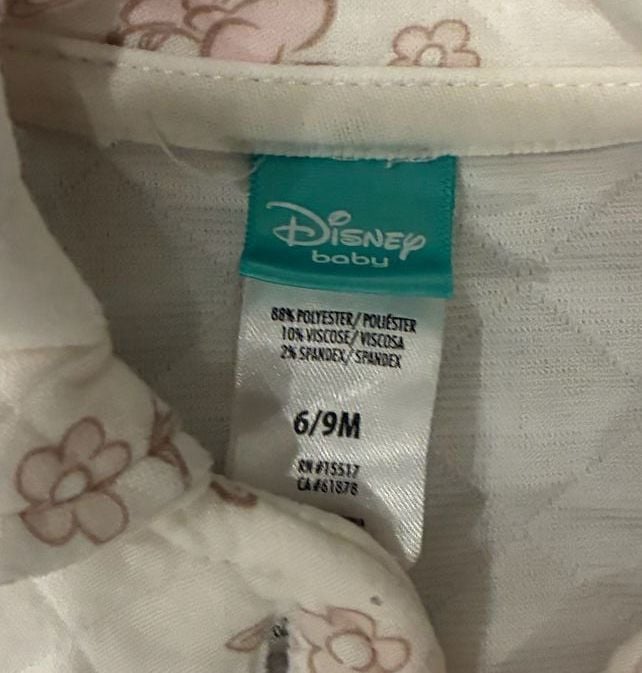 Disney Baby Minnie Mouse Quilted Jacket Size 6-9M Floral 4