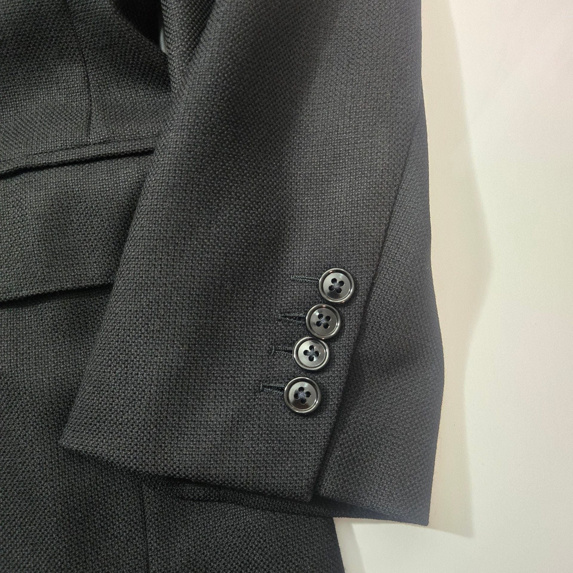 Bespoke Nick Lopez Houston Custom Sport Coat Blazer Black Woven Regular 7