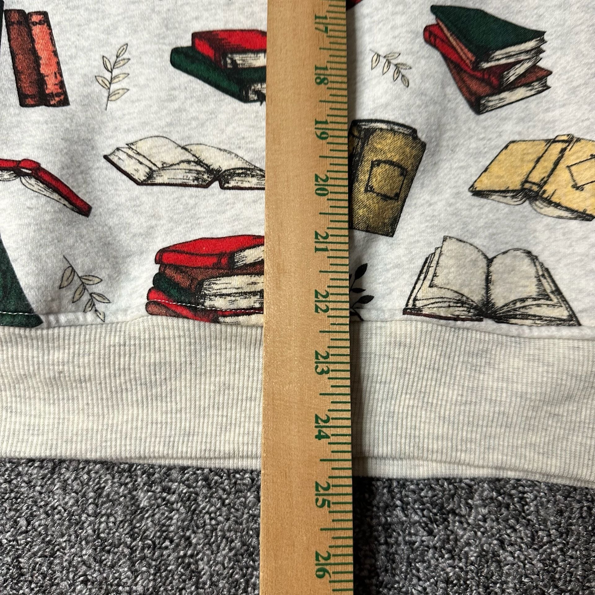 Book Lover Print Pullover Gray  Sweatshirt Fantasy Bookworm Academia  18