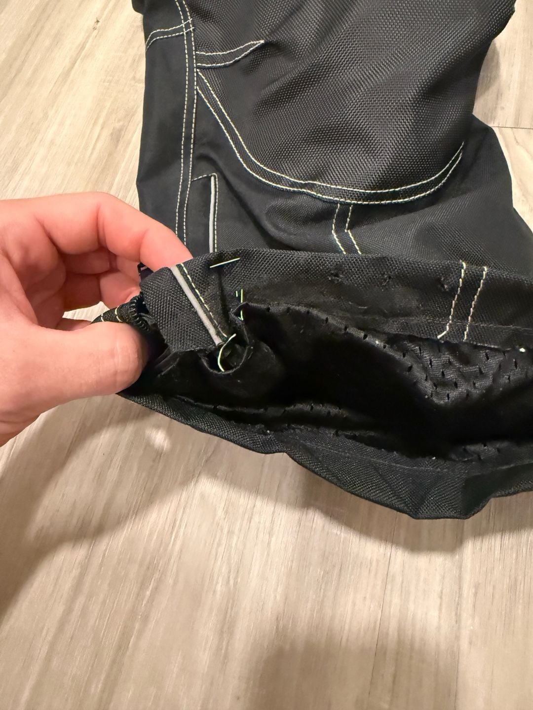 HWK Motorcycle Riding Pants Size XL Black Armored Touring Cordura Fabric 7
