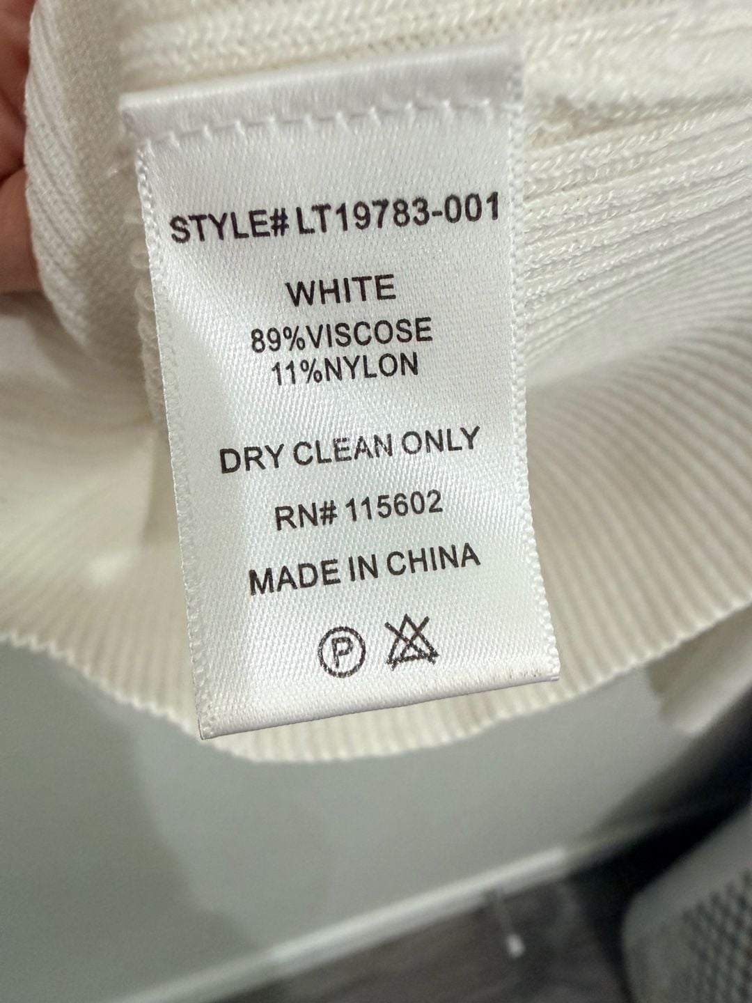 All in Favor Open Back Rib Sweater White Size S 5