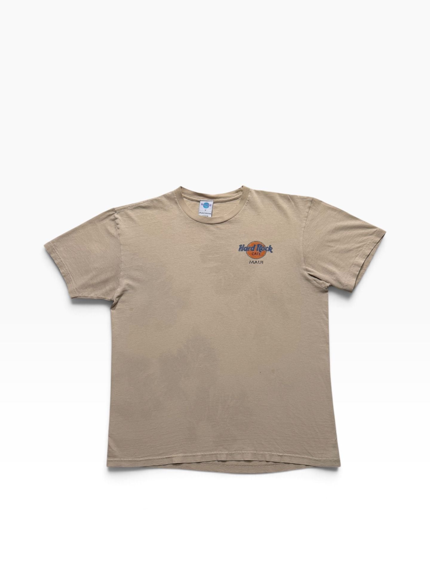 Hard Rock Cafe x Pacsun Vintage Maui T-Shirt Medium Tan Surfboard Graphic 5