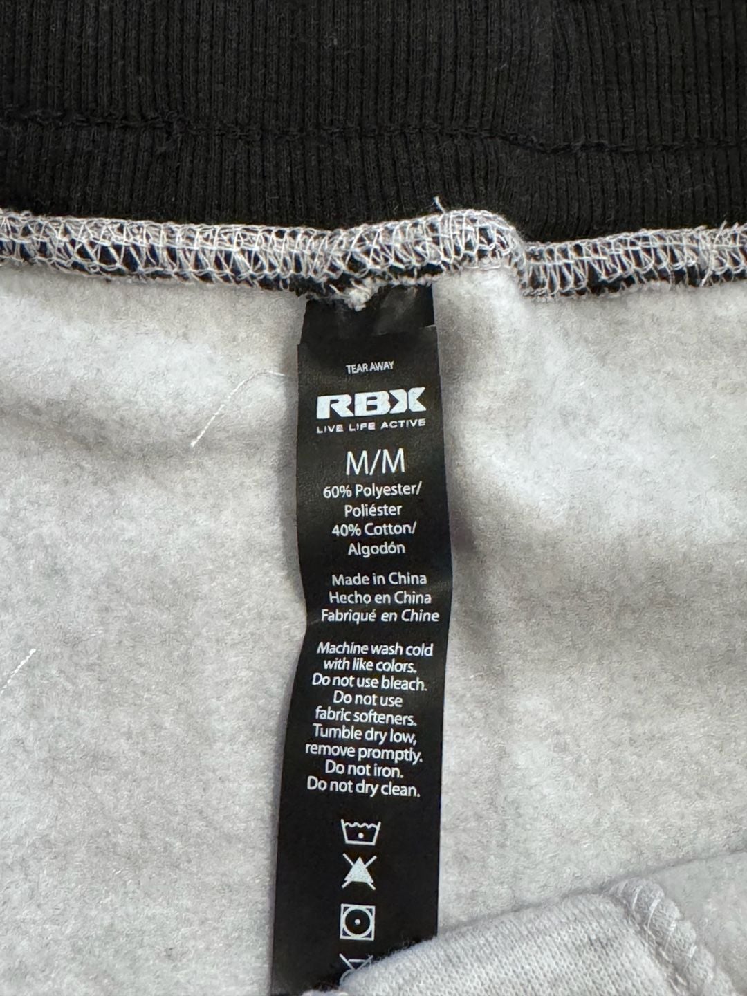 RBX Active Jogger Pants Size M Grey Heather Black Zipper Pocket 7