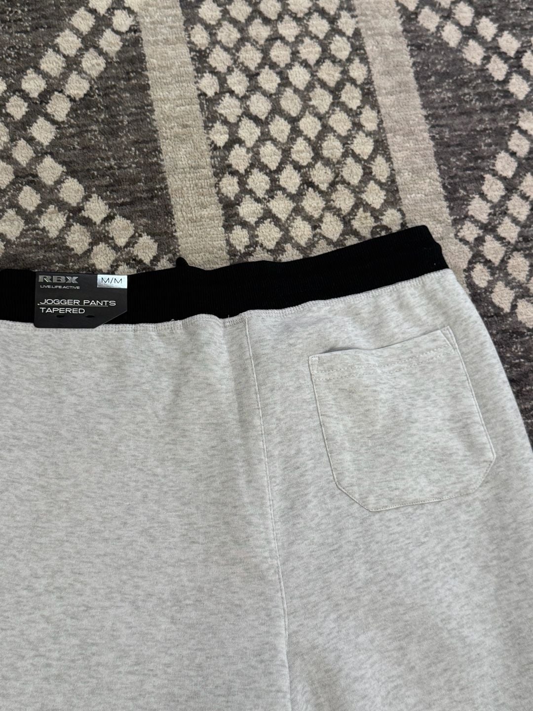 RBX Active Jogger Pants Size M Grey Heather Black Zipper Pocket 9