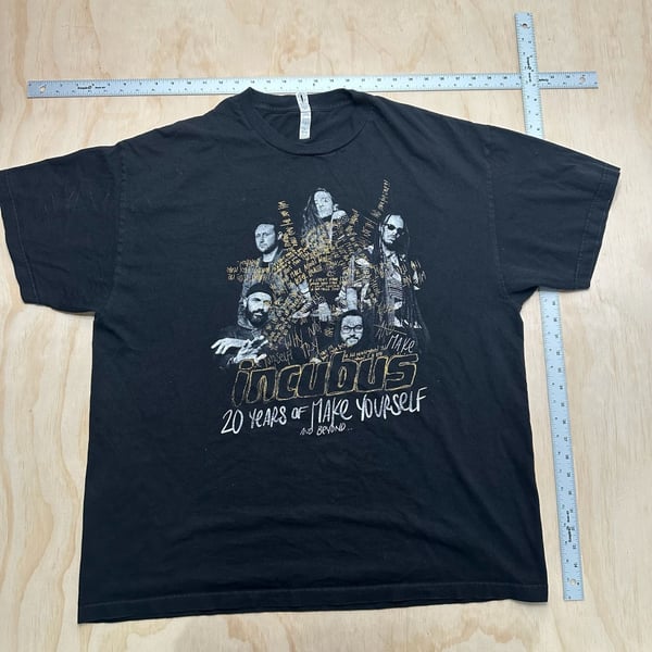 Incubus 20 Years of Make Yourself and Beyond Tour T-Shirt 2XL Black