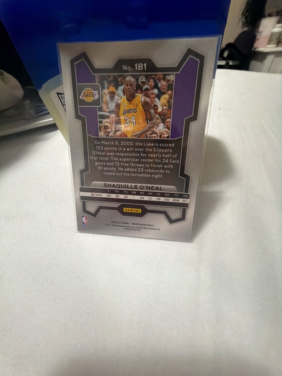 2023-24 Panini Prizm Shaquille O'Neal Los Angeles Lakers #181 2