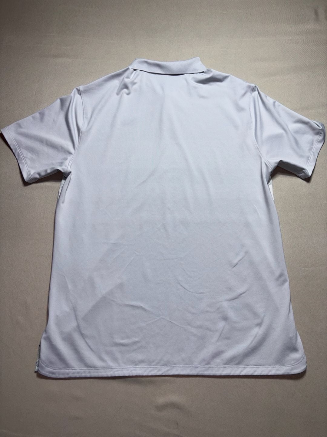 Nike Dri-Fit Standard Fit Golf Polo Shirt Size M Gray White Stripe 3