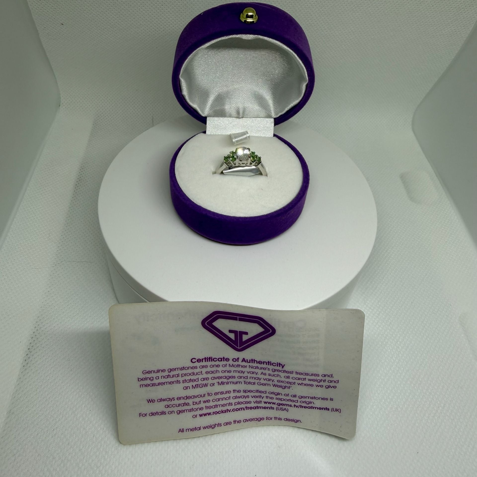 Rocks TV Annabella Limited Ed #1/50 Cullinan Topaz & Tsavorite Sterling silver 8