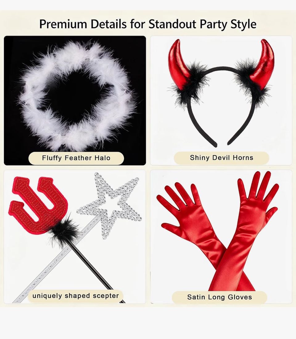 Complete Halloween Accessory Set Angel Devil Cosplay Costume 1