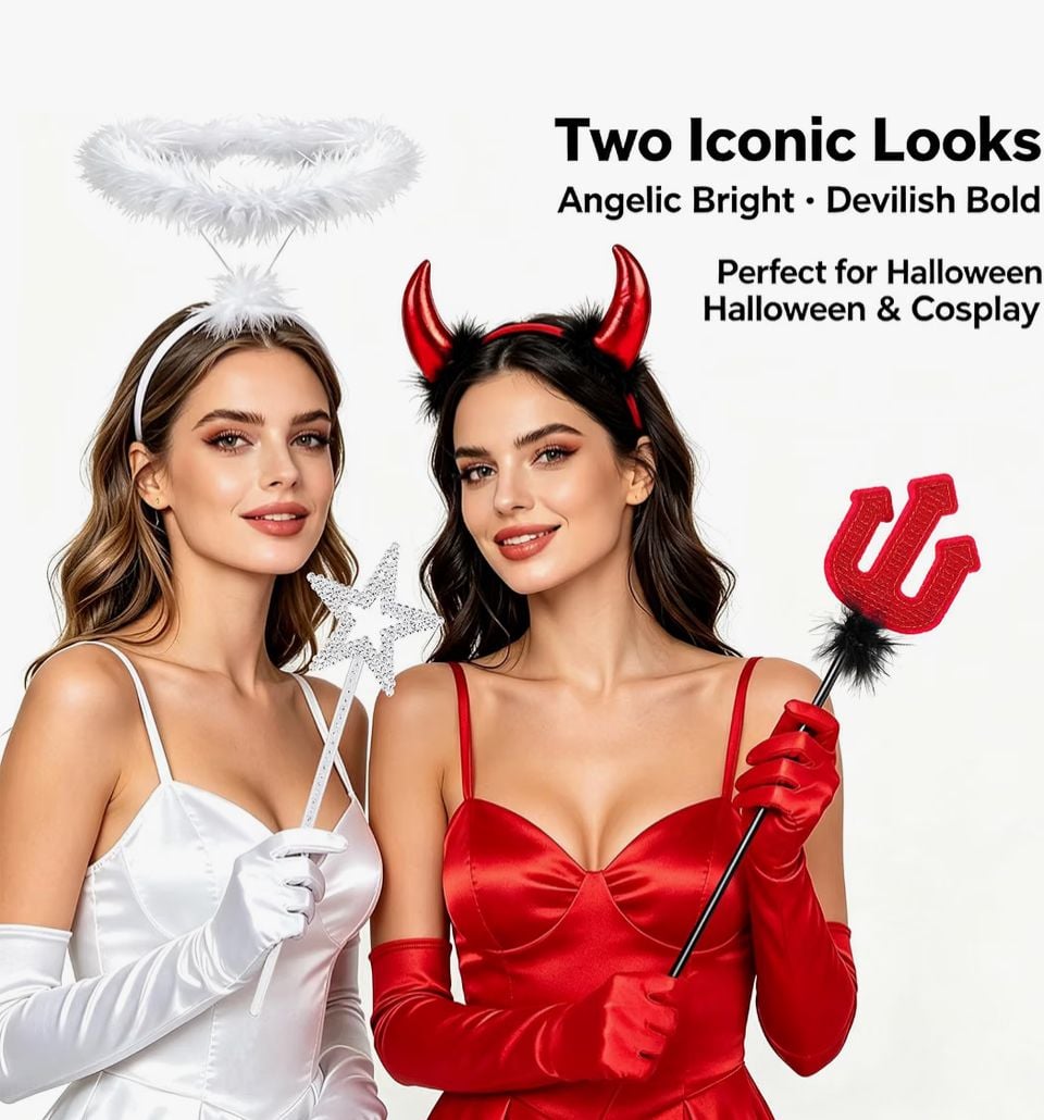 Complete Halloween Accessory Set Angel Devil Cosplay Costume 2