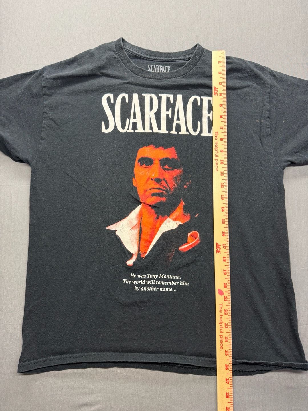 Scarface Tony Montana Graphic T-Shirt Size L Black Cotton Short Sleeve Men's 4