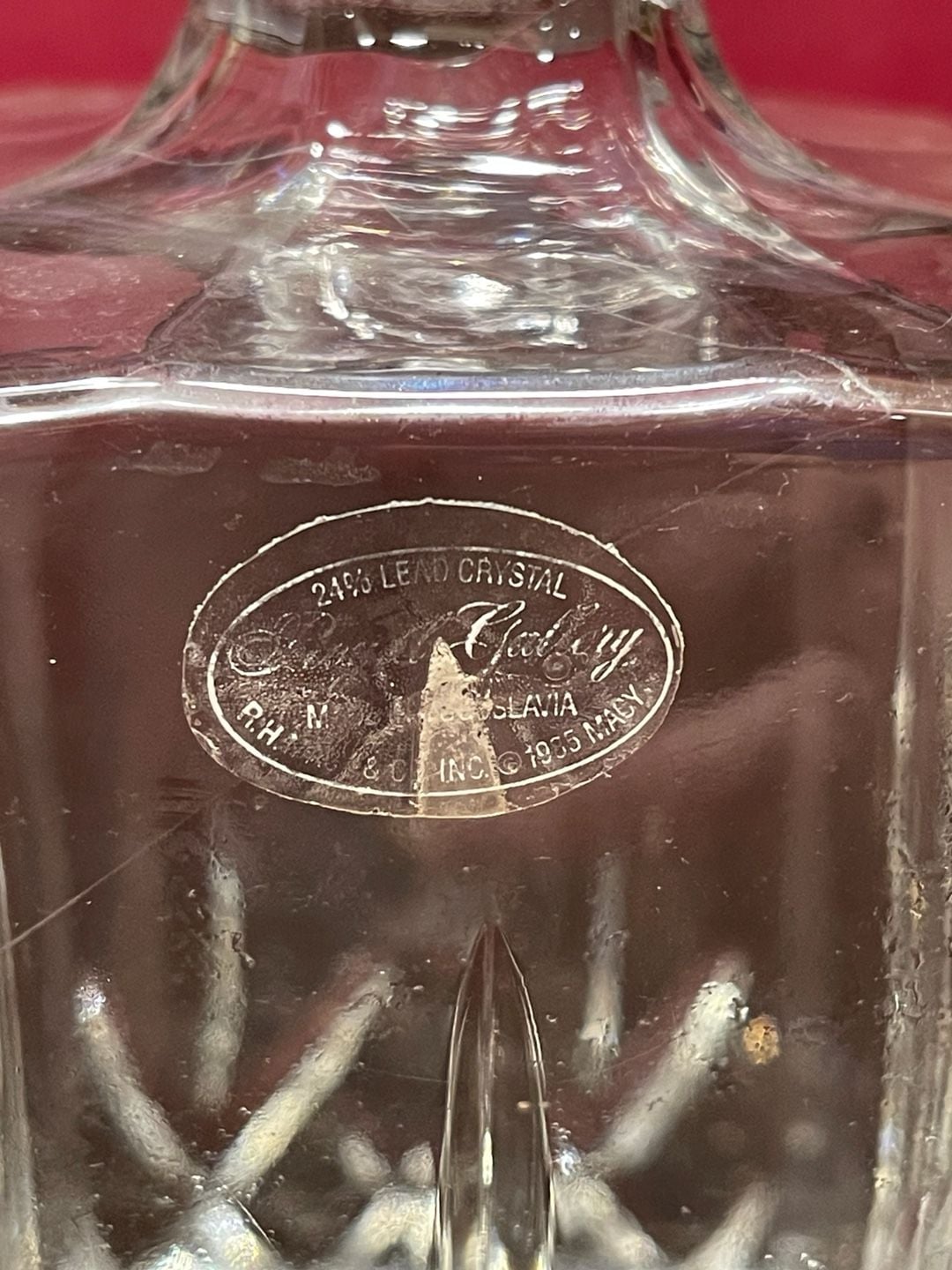 Handcut Crystal Decanter 24% Lead Royal Gallery Samobor Croatia Stopper 1985 5