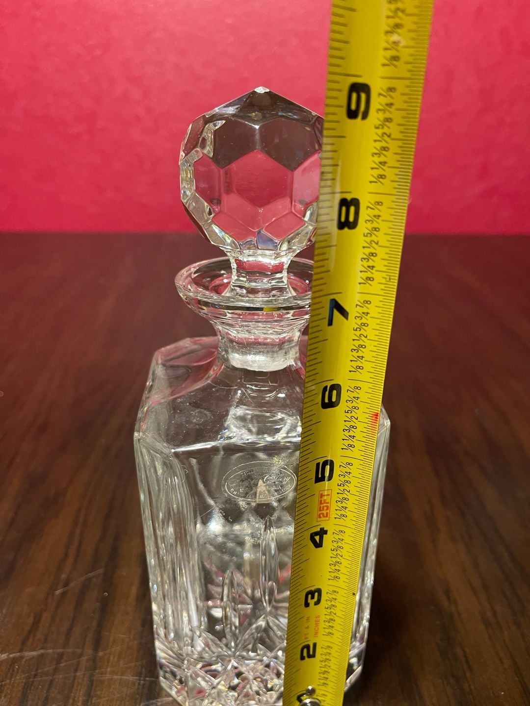 Handcut Crystal Decanter 24% Lead Royal Gallery Samobor Croatia Stopper 1985 9