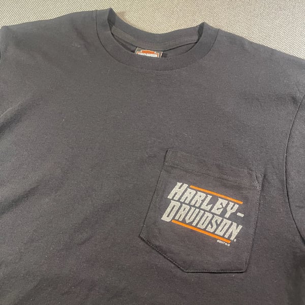Harley-Davidson Pocket T-Shirt Size L Barnett El Paso Texas Black