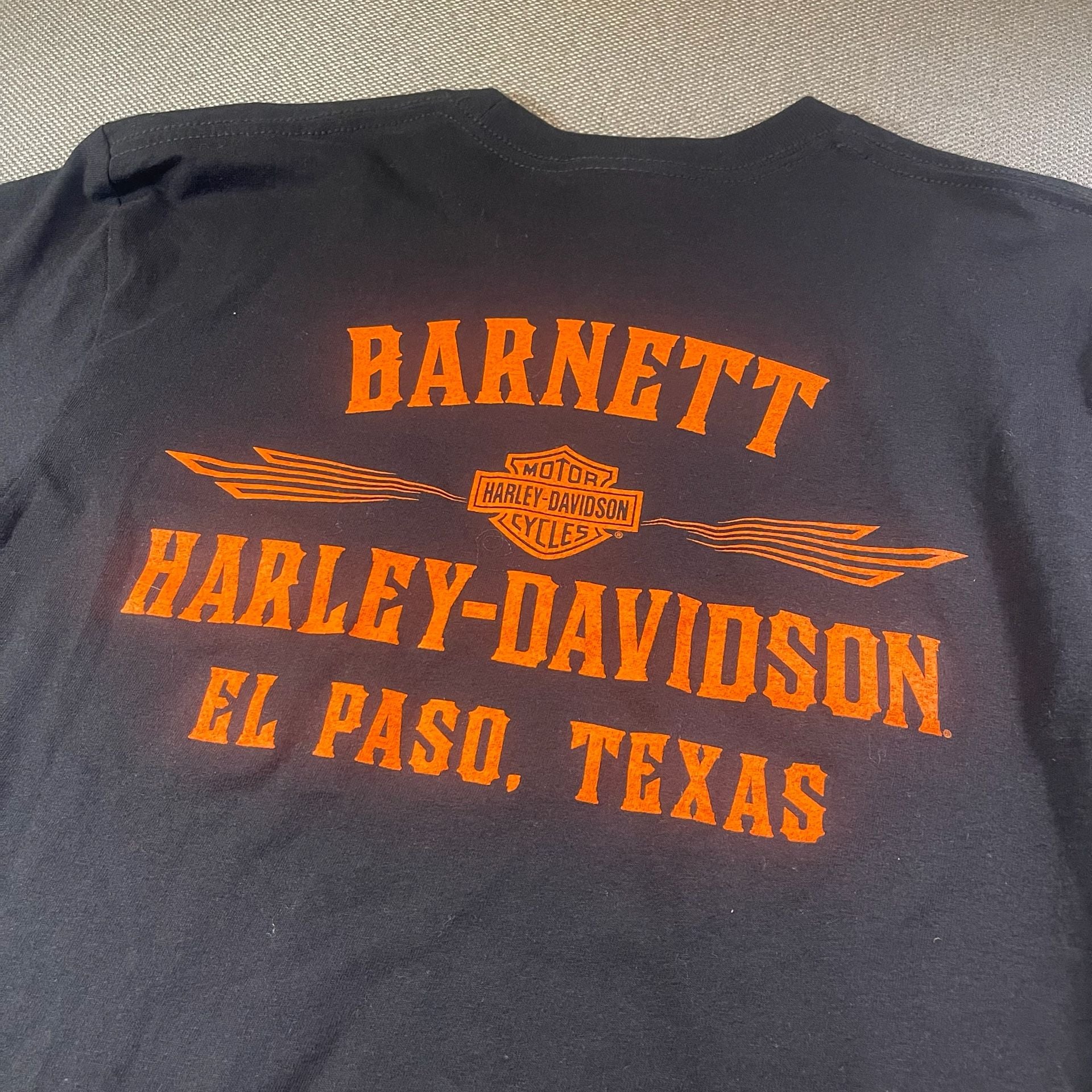 Harley-Davidson Pocket T-Shirt Size L Barnett El Paso Texas Black 10