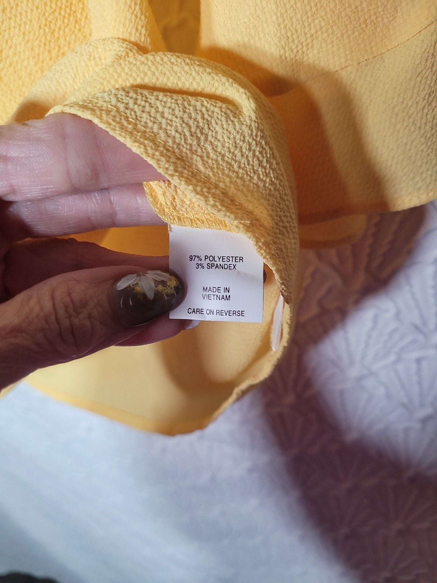 New York & Company Yellow Flutter Sleeve Off Shoulder Top Size L 4