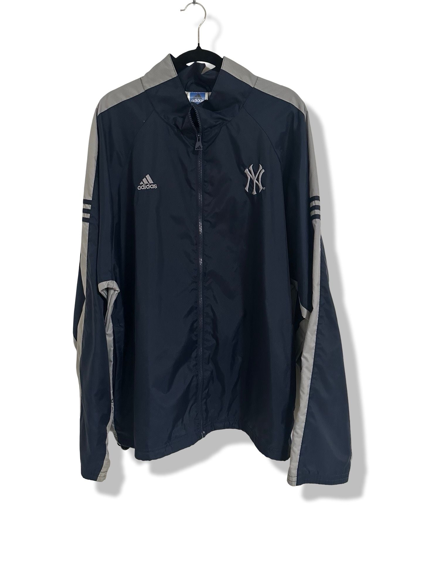 Adidas New York Yankees Jacket Size XL Navy Blue Windbreaker 2