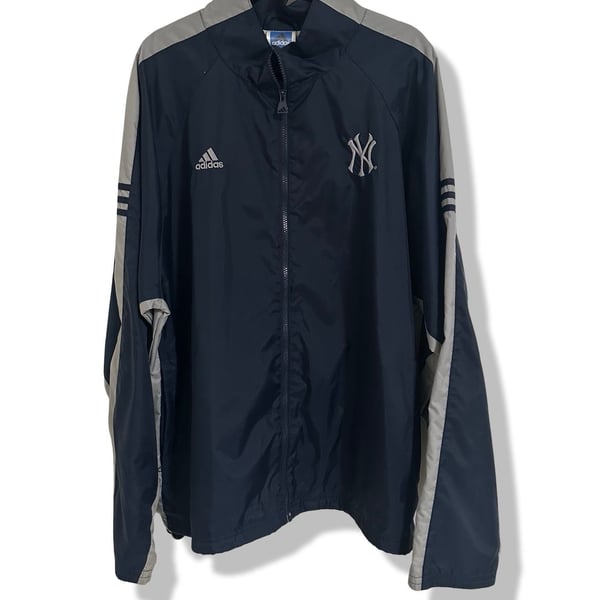 Adidas New York Yankees Jacket Size XL Navy Blue Windbreaker
