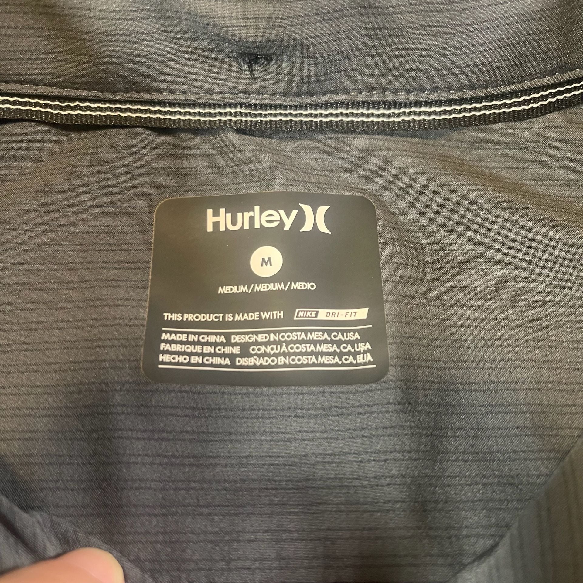 Hurley Alchemy LS Woven Size M Grey Long Sleeve Button Down Shirt 8