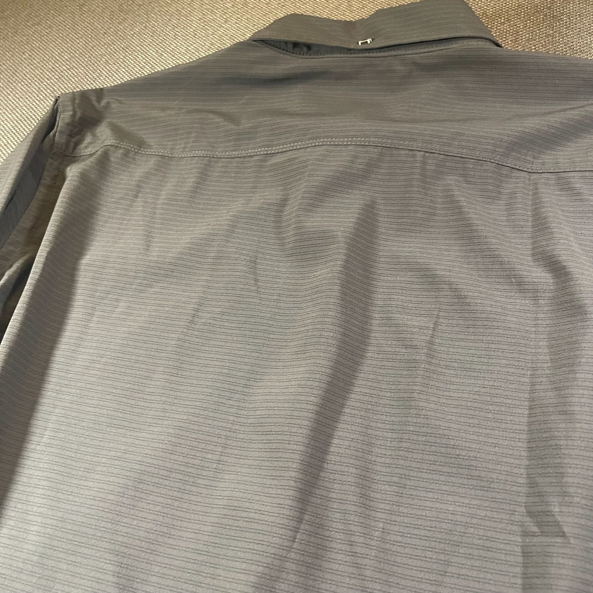 Hurley Alchemy LS Woven Size M Grey Long Sleeve Button Down Shirt 13