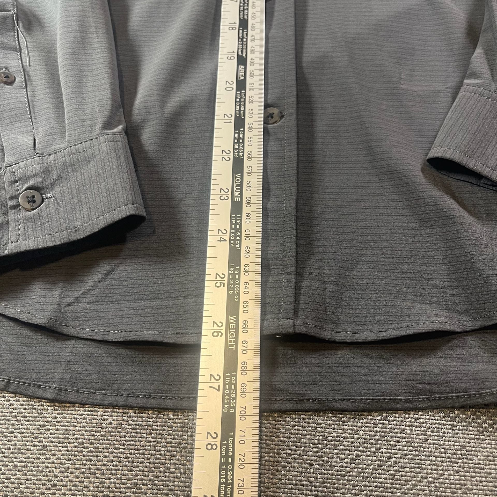 Hurley Alchemy LS Woven Size M Grey Long Sleeve Button Down Shirt 14