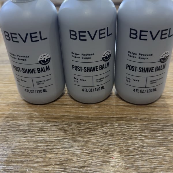 BEVEL Post-Shave Balm Tea Tree Oil 4 oz Razor Bump Treatment LOT OF 3 NEW