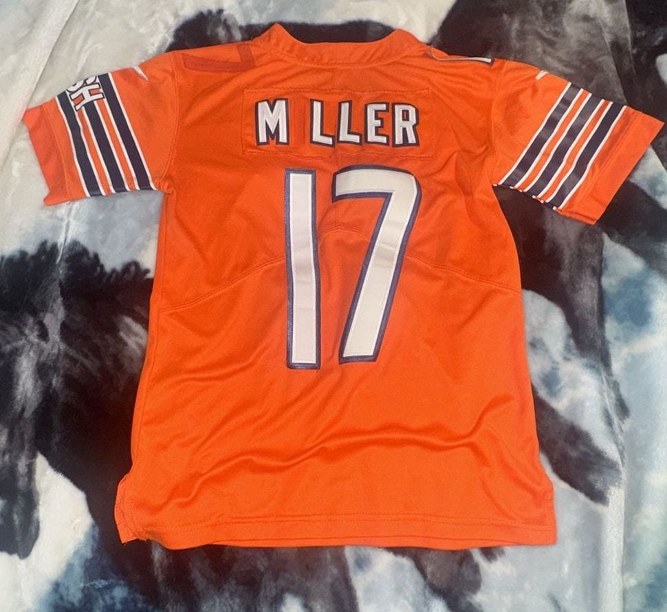 Nike Anthony Miller 17 Chicago Bears NFL Orange Jersey Size S 6